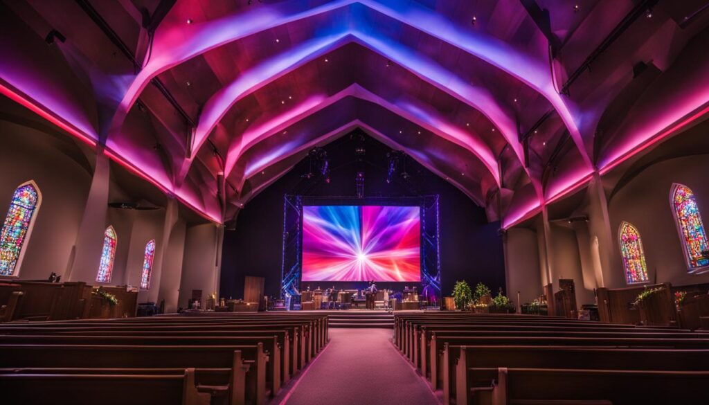 LED wall for worship services