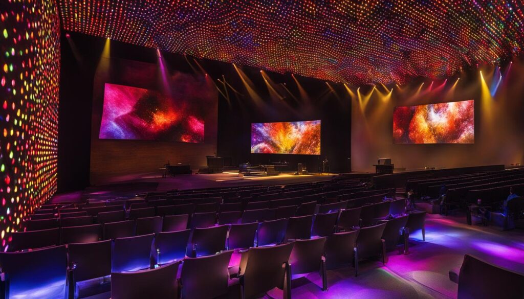 LED wall installation for church in Camden