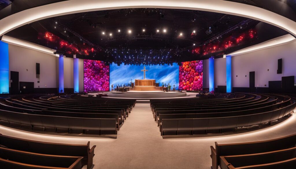 LED wall installation for churches LED wall installation for churches