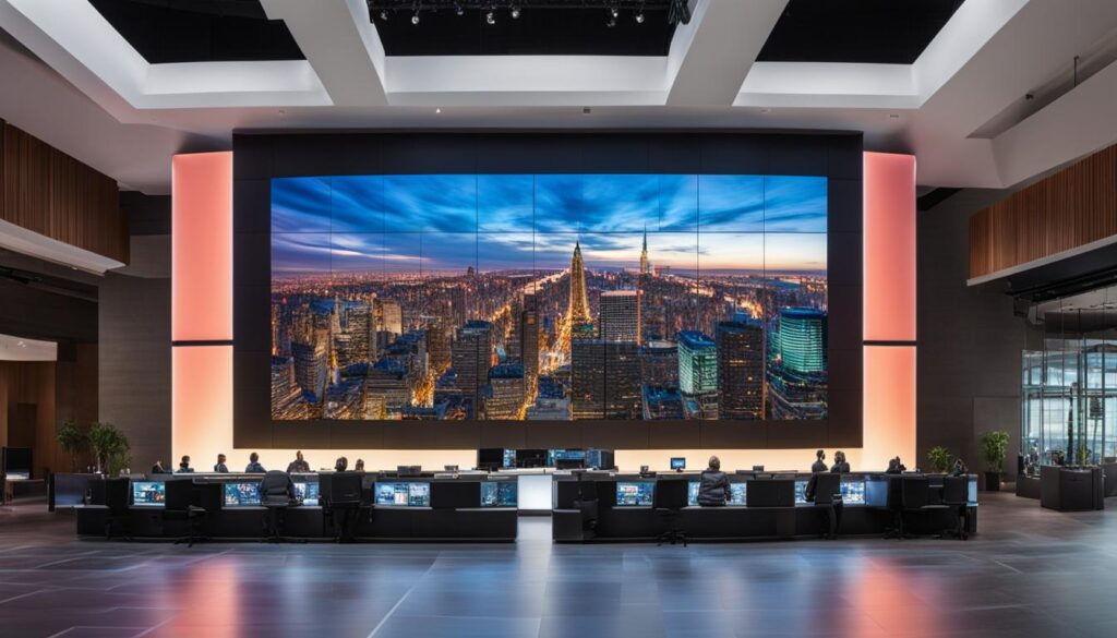 Large LED wall installation