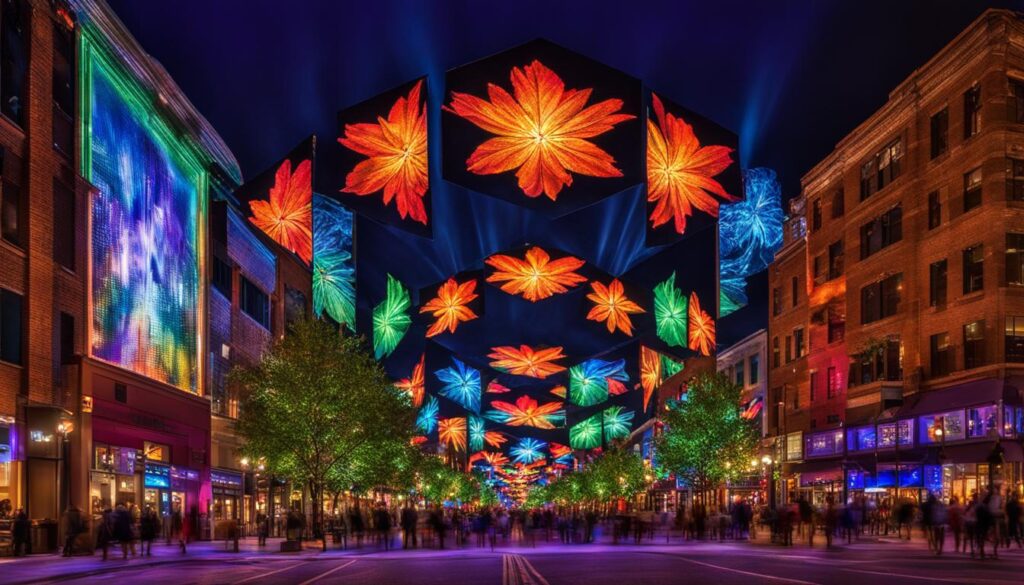 Large LED wall installation