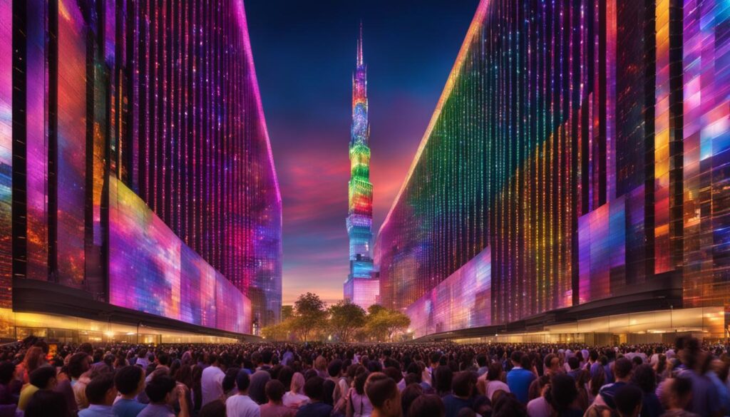 Large LED wall system in Centennial