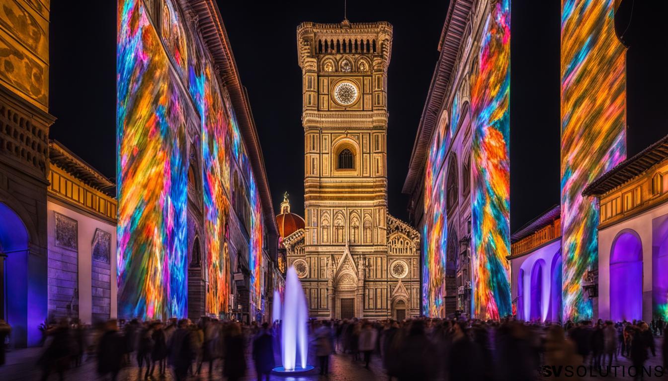 Large LED wall system in Florence