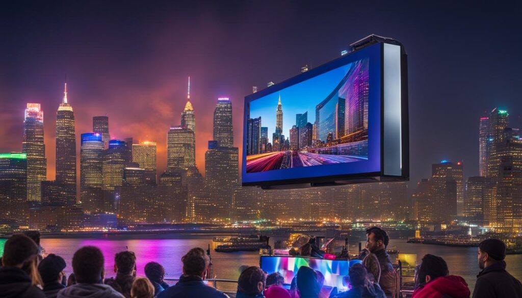 Outdoor LED screen in Jersey City