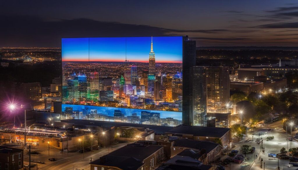 Outdoor LED video wall installation Passaic