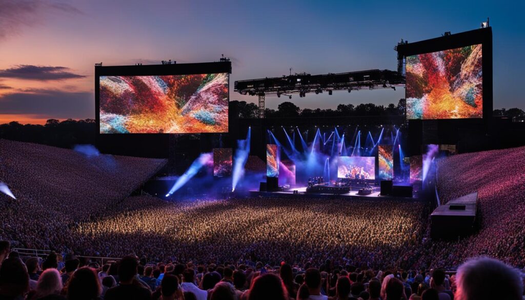 Outdoor Video Walls for Concerts in Brick