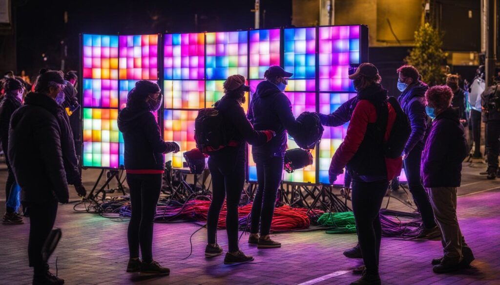 Portable LED Wall and Matrix LED Tiles Portable LED Wall and Matrix LED Tiles