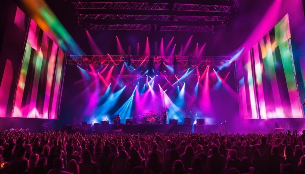 Portable LED wall at a concert