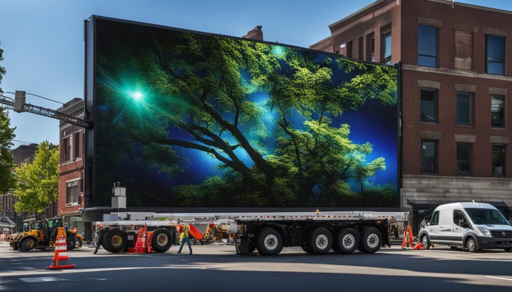 Quincy LED screen installation