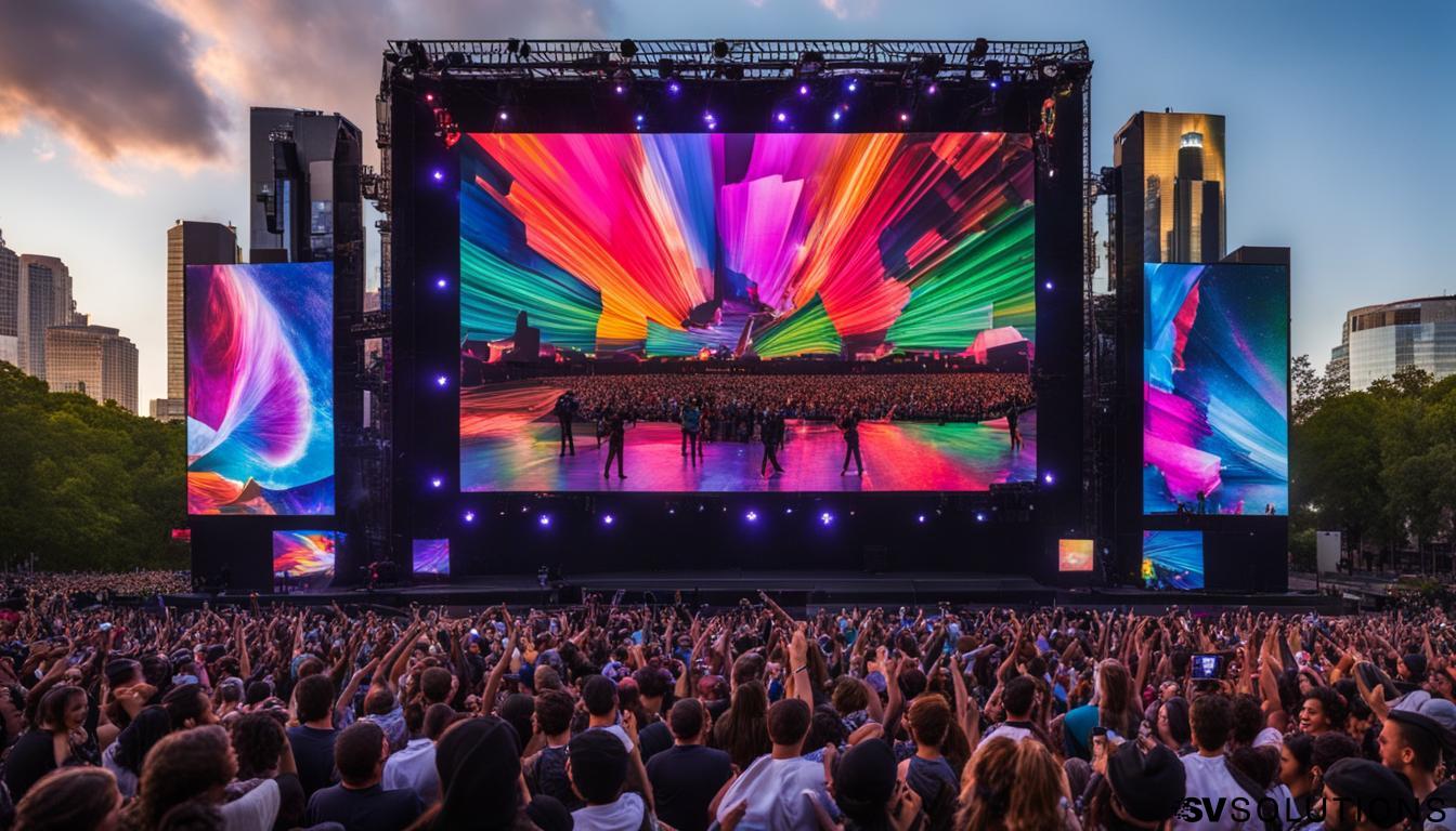 Video walls for concerts in Aurora