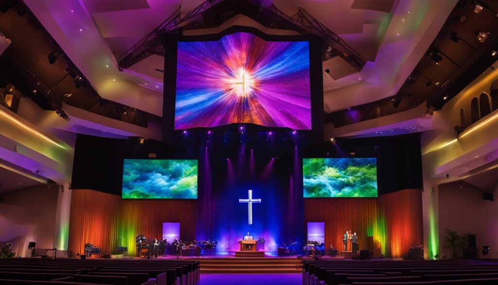 church LED video wall church LED video wall