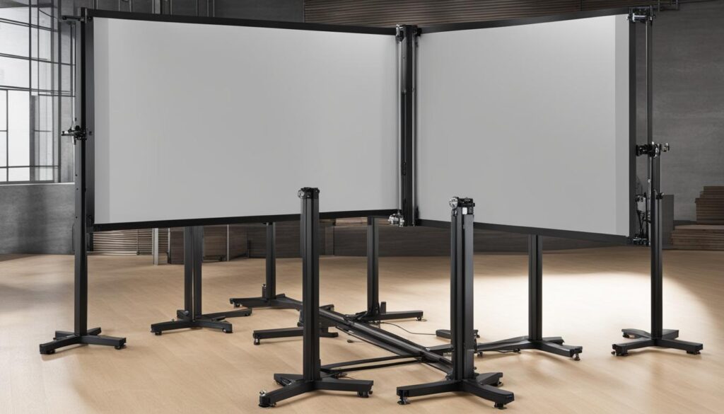 crankstand for LED screen installation