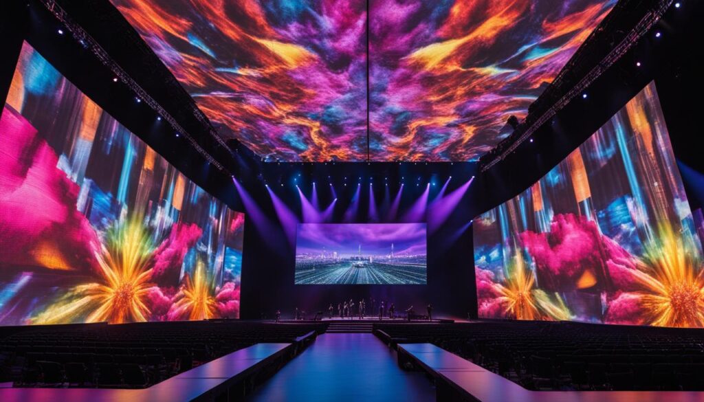 large LED video wall large LED video wall