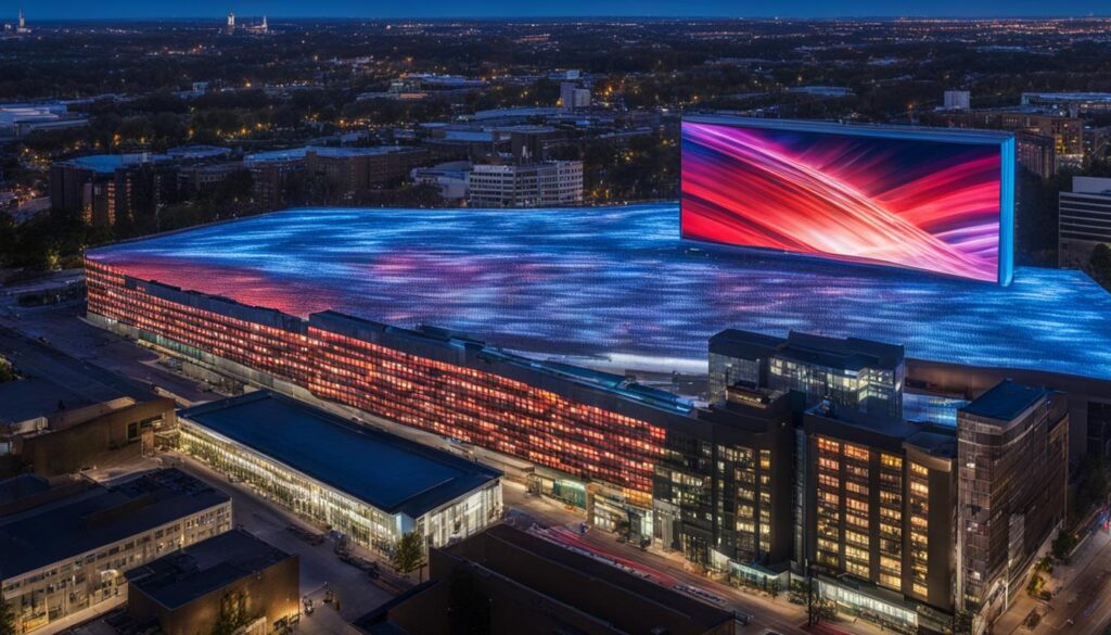 outdoor LED screen installation