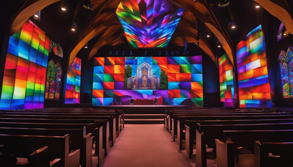 outdoor LED wall for church