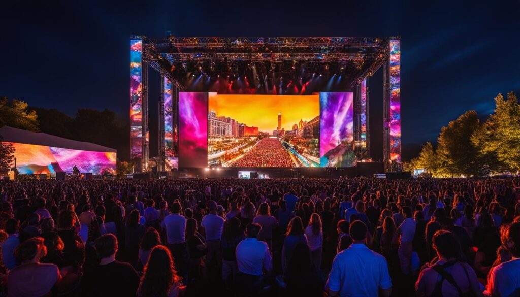 portable LED wall and stage screen solutions in Rogers