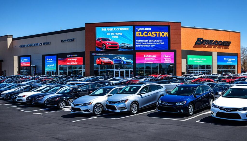 LED wall attracting customers LED wall attracting customers