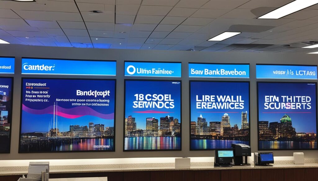 LED wall for banks in Bridgeport