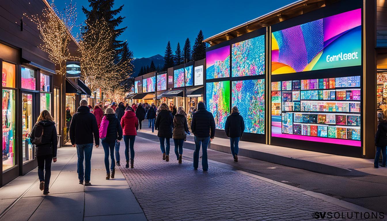 LED Wall for Storefront Advertising in Columbia Falls