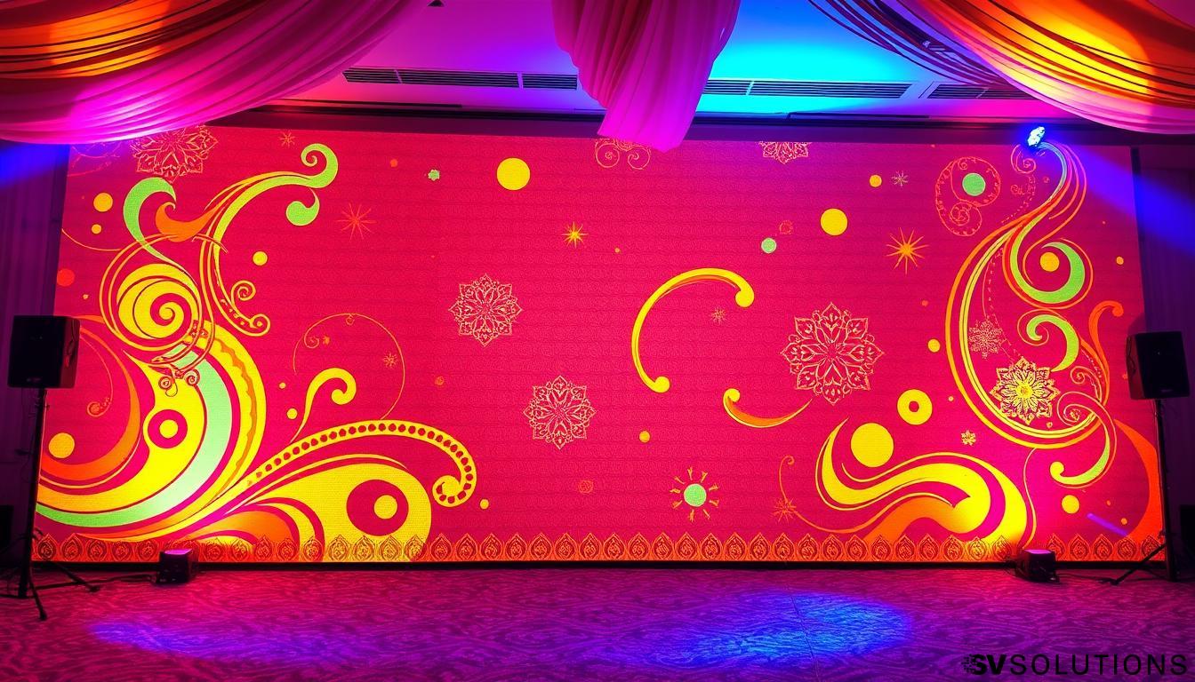 LED Backdrop for Sangeet in Delano