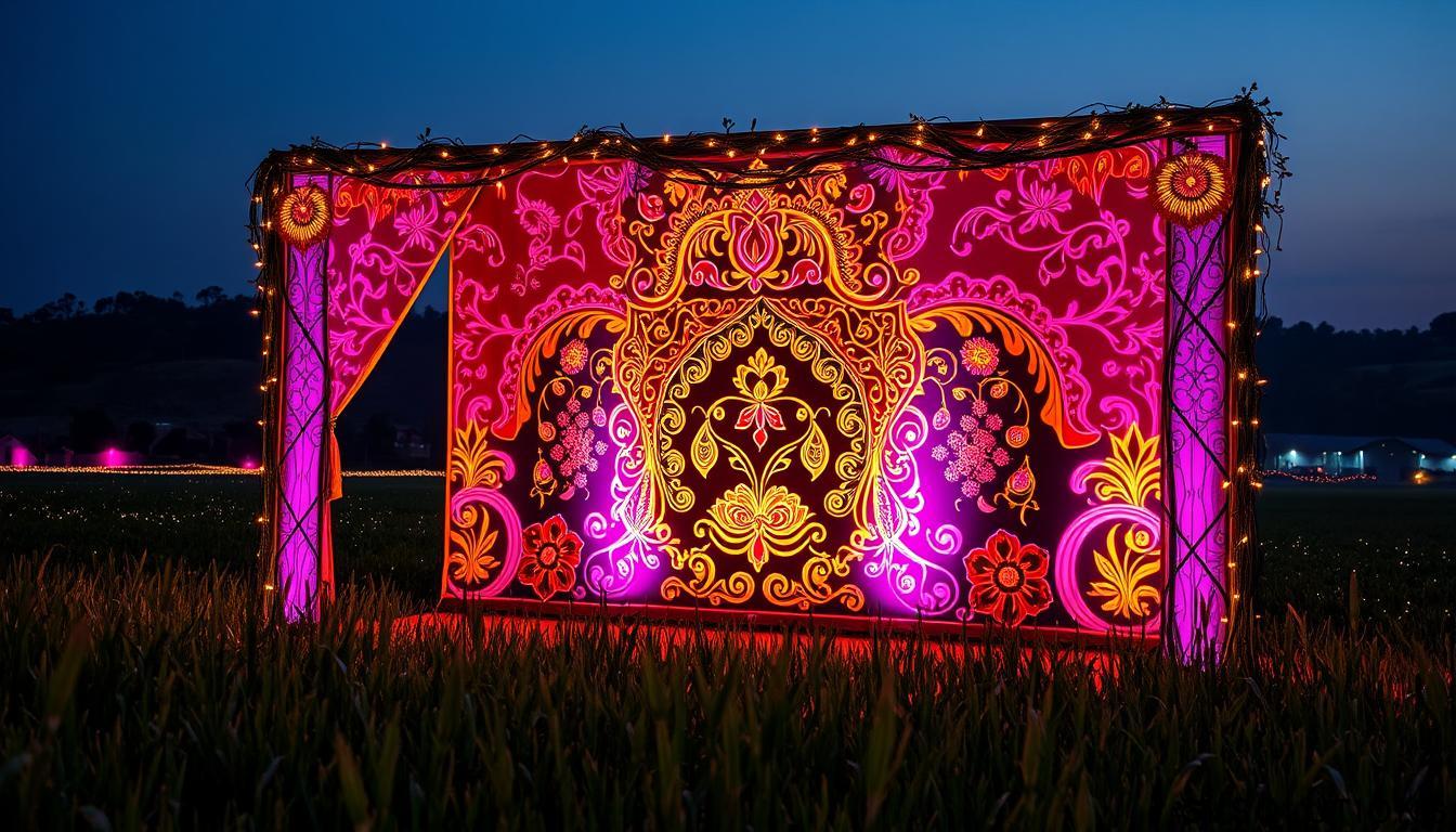 LED Backdrop for Sangeet in Farmersville