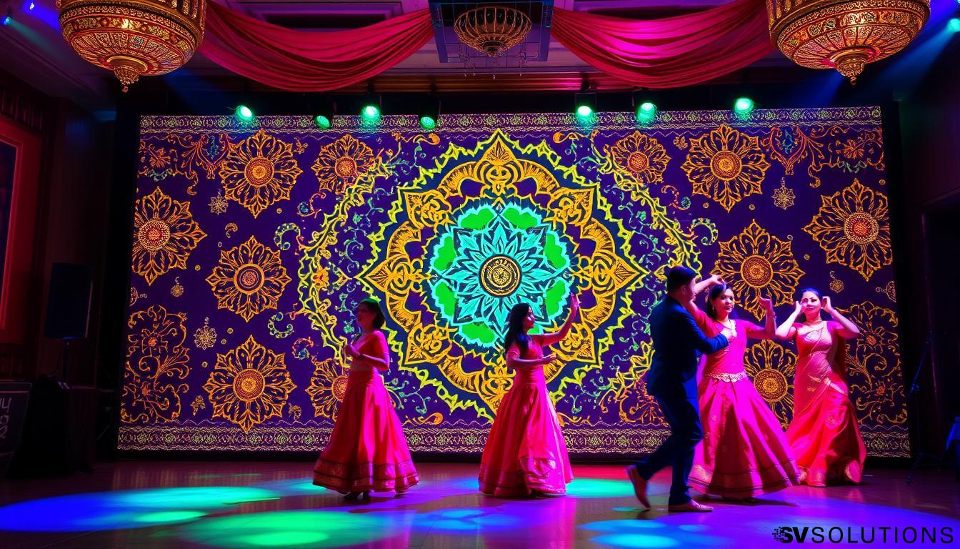 LED Backdrop for Sangeet in Ridgecrest