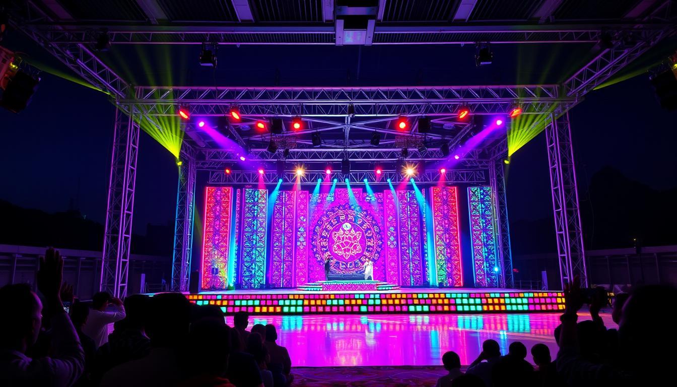 LED Stage for Sangeet in Corcoran