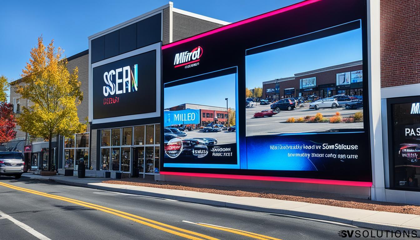 LED Wall for Storefront Advertising in Milford