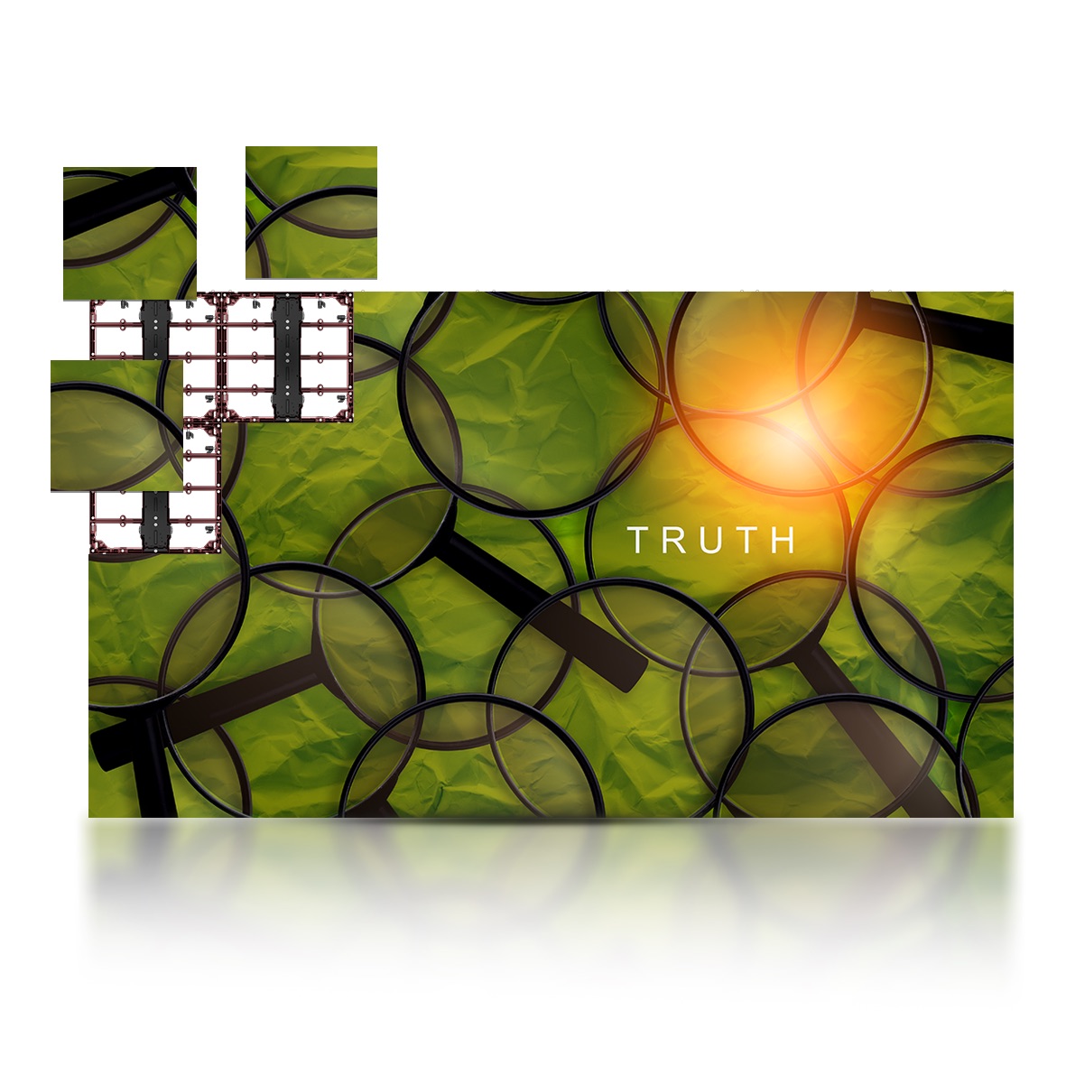 160” LUMINA 1.5mm LED Video Wall Bundle – W11.5’ x H6.6’ LED Screen – W3.5m x H2.0m Complete Display Package for Church, Bar, Events, School and Virtual Production. HDMI Input