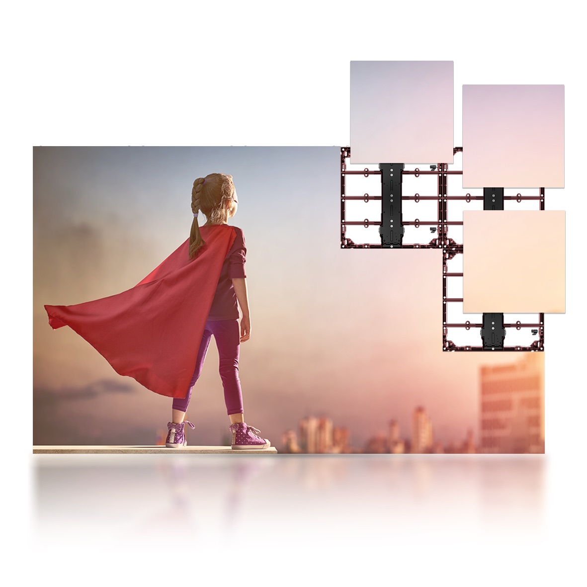 116″ LUMINA 1.5mm LED Video Wall Bundle – W8.2′ x H5′ LED Screen – W2.5m x H1.5m Complete Display Package for Church, Bar, Events, School and Virtual Production. HDMI Input