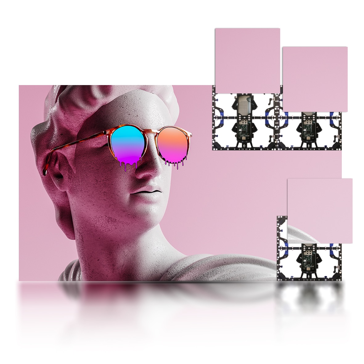 116″ LUMINA 500 LED Display 2.6mm Video Wall Bundle – W8.2′ x H5′ LED Screen – W2.5m x H1.5m Complete Display Package for Church, Bar, Events, School and Virtual Production. HDMI Input