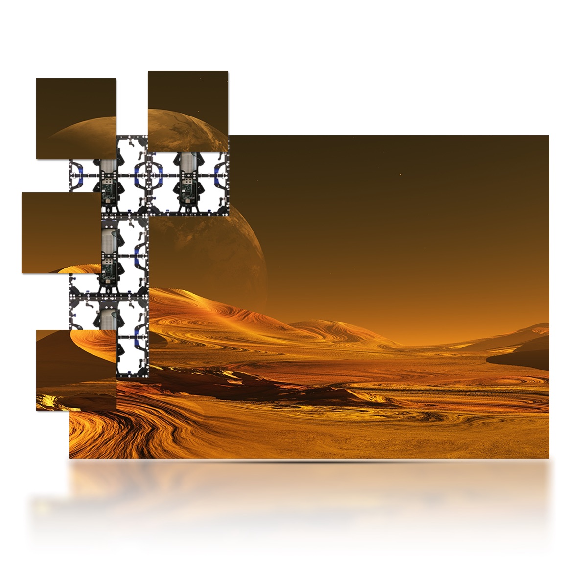 142” LUMINA 500 LED Display 1.5mm Video Wall Bundle – W9.8’ x H6.6’ LED Screen – W3.0m x H2.0m Complete Display Package for Church, Bar, Events, School and Virtual Production. HDMI Input