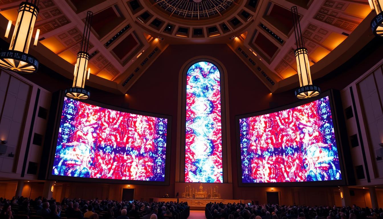 Video Wall in Temple