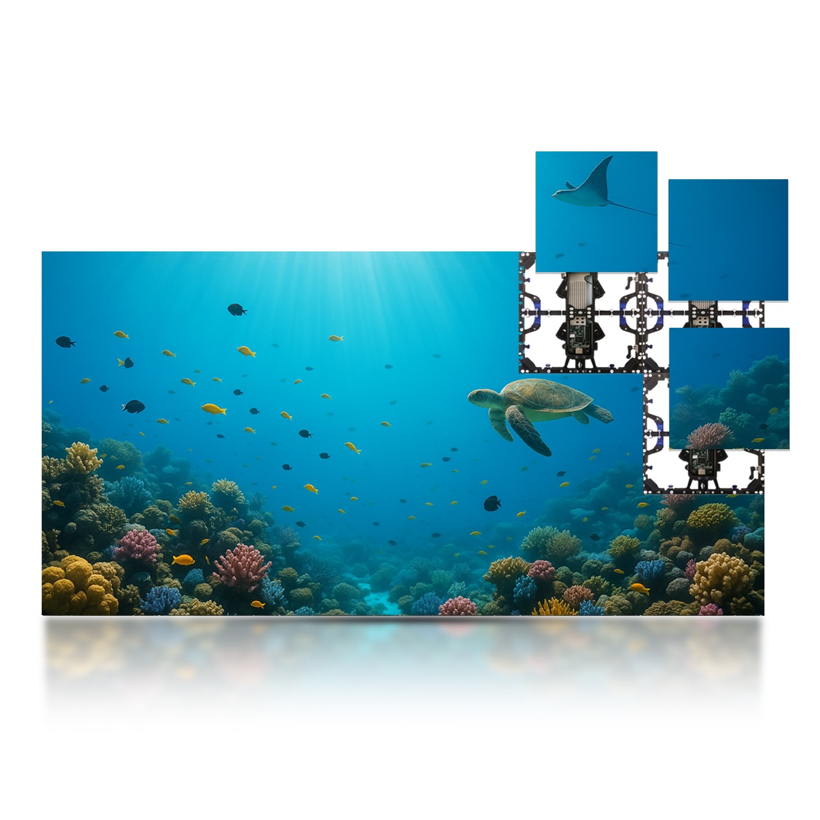 132” LUMINA 500 LED Display 1.5mm Video Wall Bundle – W9.8’ x H5’ LED Screen – W3.0m x H1.5m Complete Display Package for Church, Bar, Events, School and Virtual Production. HDMI Input