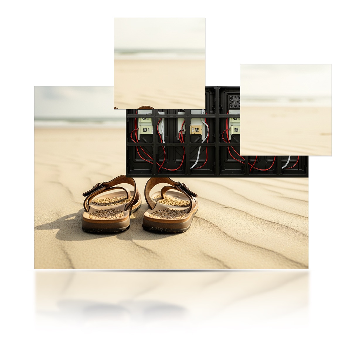 136” LUMINA 960 Outdoor LED Billboard Display – P4mm Video Wall Bundle – W9.45’ x H6.30’ (2.88m x 1.92m) Outdoor Fixed and Rental LED Screen for Business Advertising – Wireless Remote Content Control